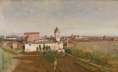 Trinita dei Monti from the Villa Medici